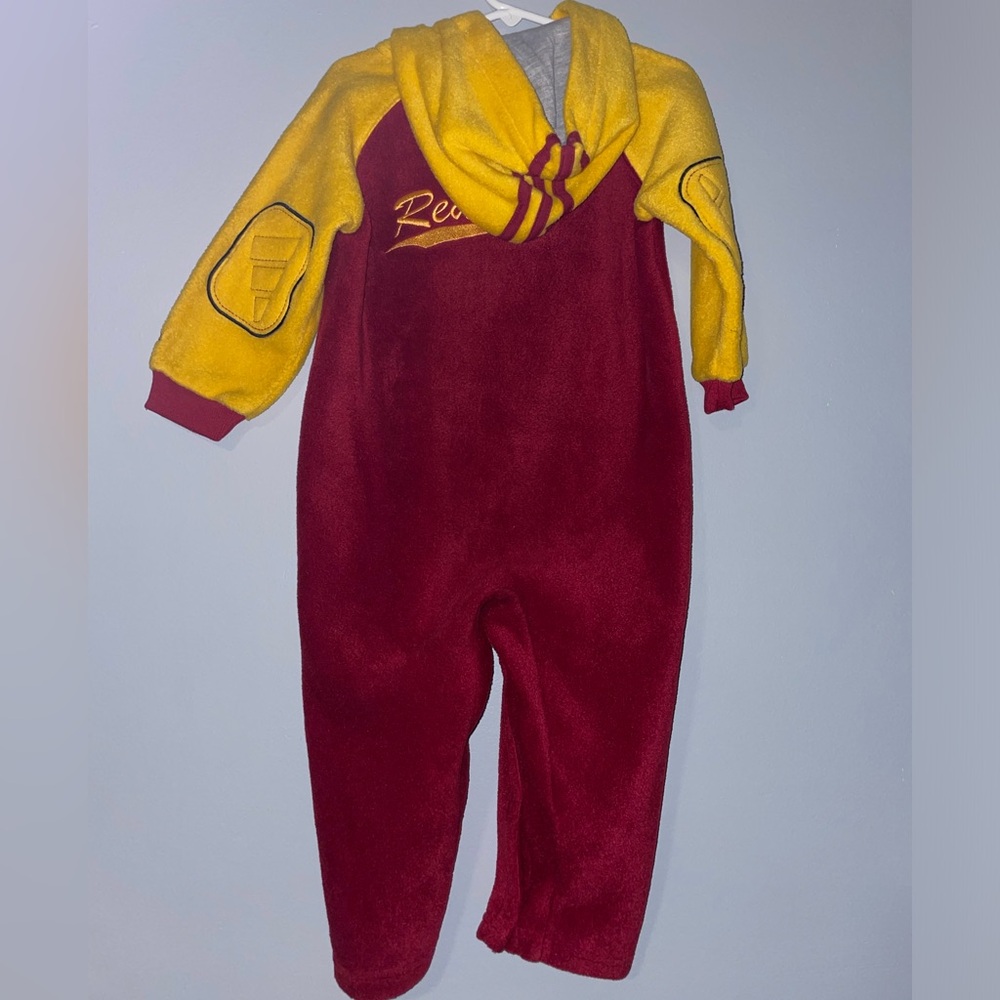 🪶Kids Adidas Washington Redskins Burgundy and Yellow One Piece Fleece - Picture 4 of 7